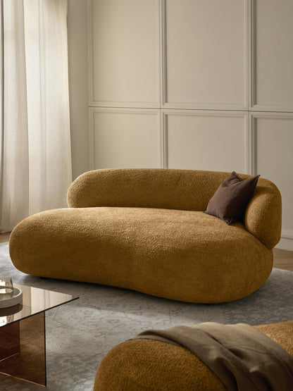 Lux Alba 2-Seater Couch in Teddy Bouclé