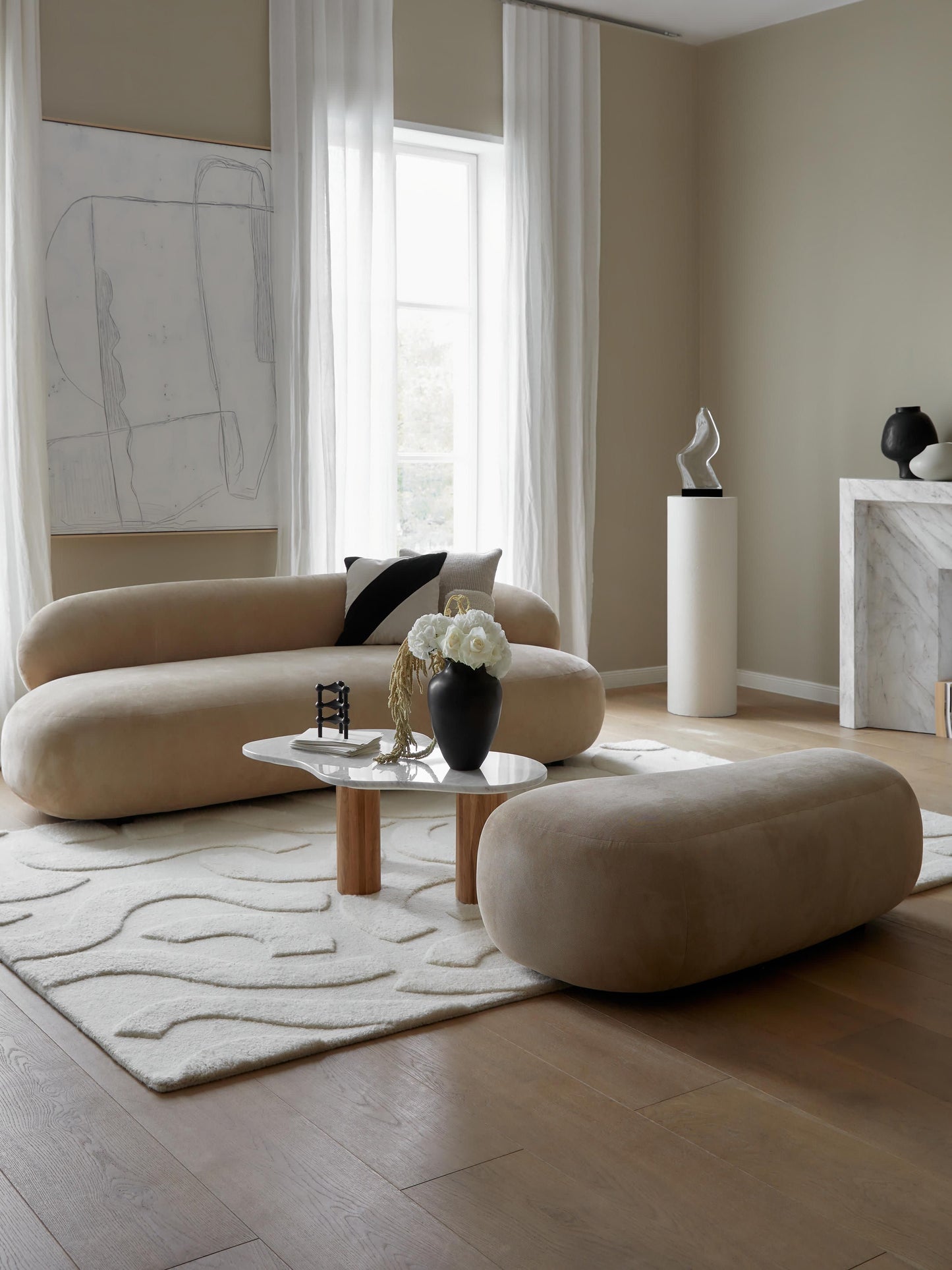 Lux Alba 3-Seater Couch
