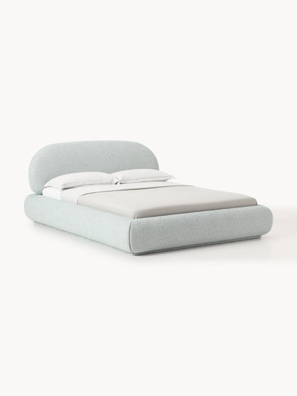 Lux Alba Bouclé Bed, Upholstered