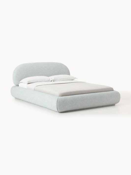 Lux Alba Bouclé Bed, Upholstered
