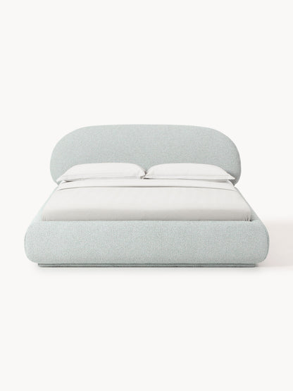 Lux Alba Bouclé Bed, Upholstered