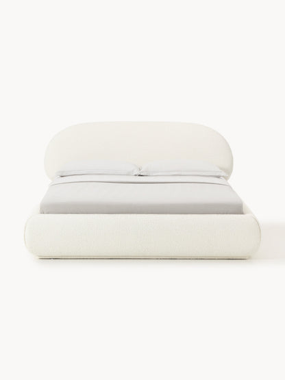 Lux Alba Bouclé Bed, Upholstered
