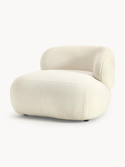 Lux Alba Lounge Armchair in Teddy Fur