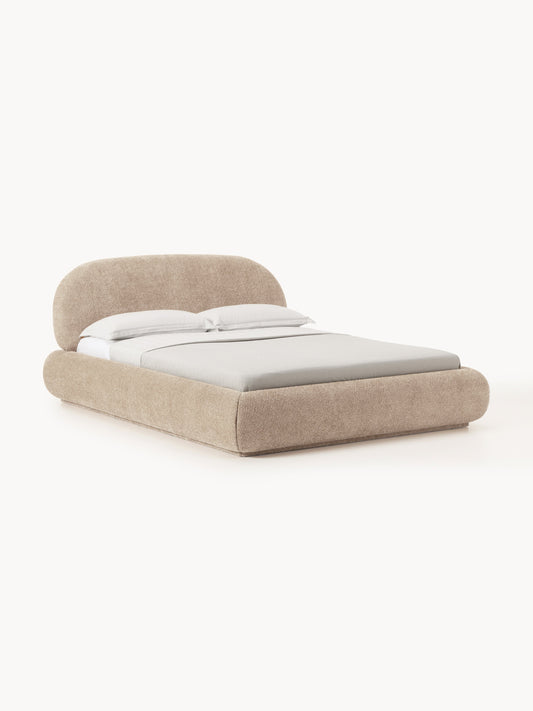 Lux Alba Teddy Bouclé Bed, Upholstered