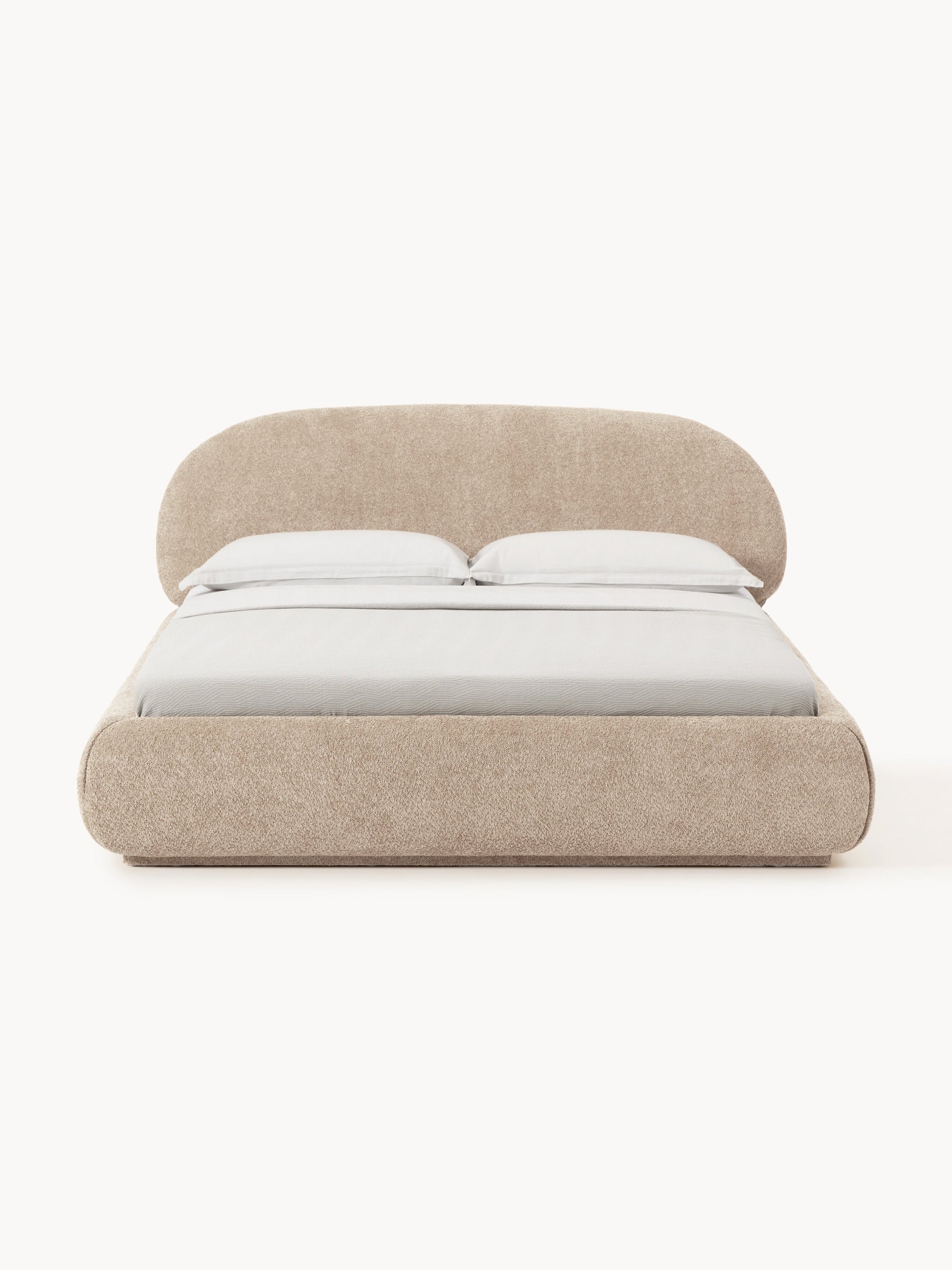 Lux Alba Teddy Bouclé Bed, Upholstered