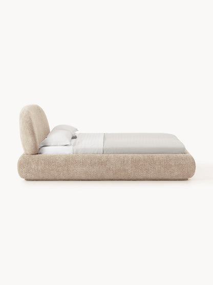 Lux Alba Teddy Bouclé Bed, Upholstered