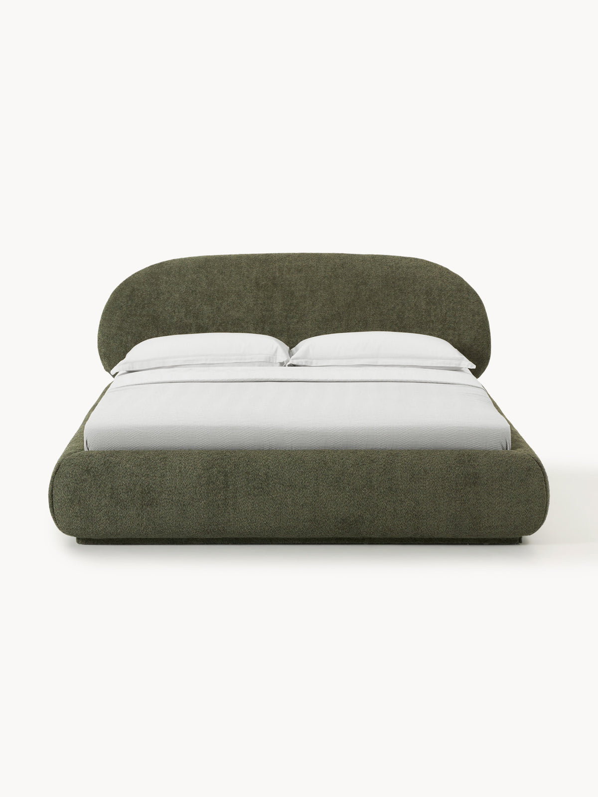 Lux Alba Teddy Bouclé Bed, Upholstered