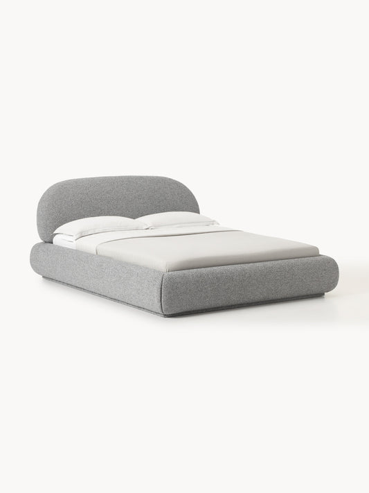 Lux Alba Upholstered Bouclé Bed with Storage