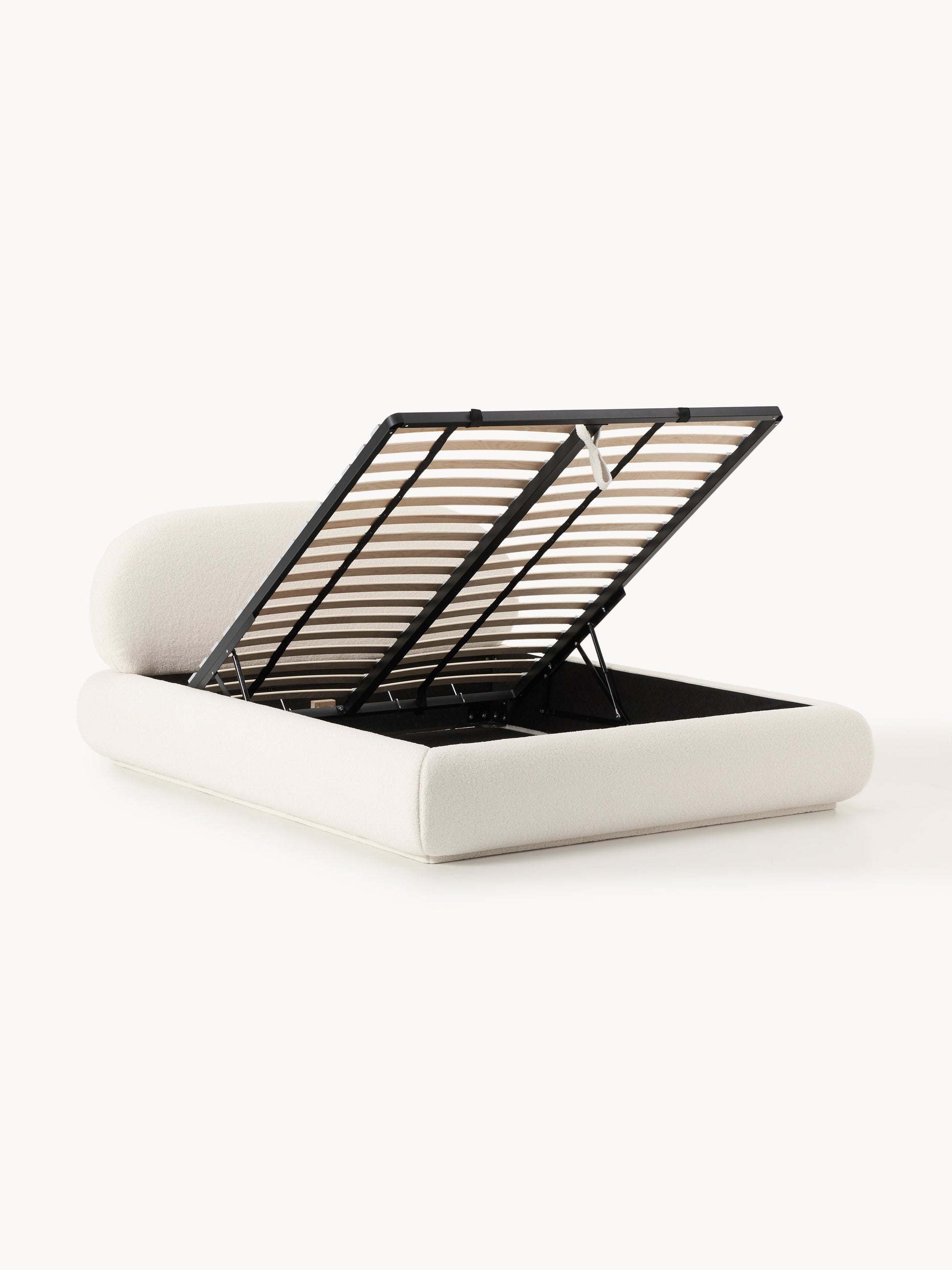 Lux Alba Upholstered Teddy Bed with Storage