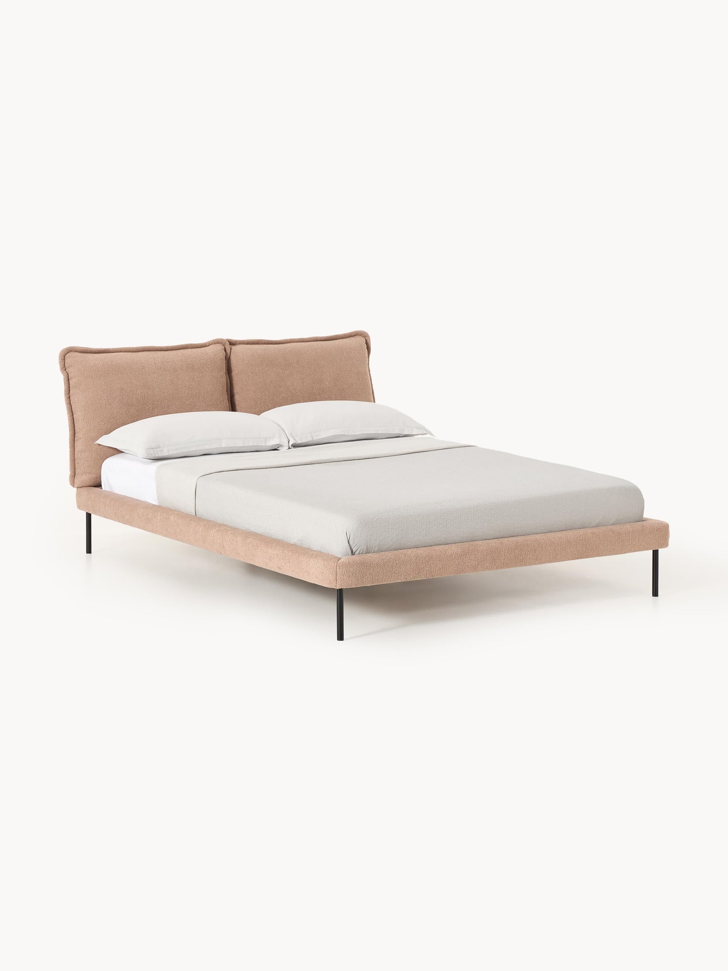 Lux Amelia Teddy Bouclé Bed, Upholstered