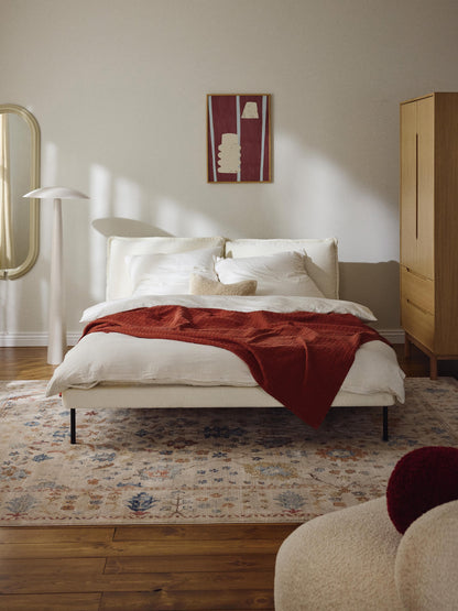 Lux Amelia Teddy Bouclé Bed, Upholstered
