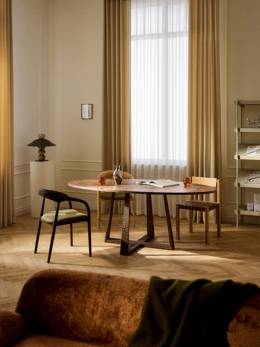 Lux Amella Dining Table in Oval Shape, Available in Various Sizes