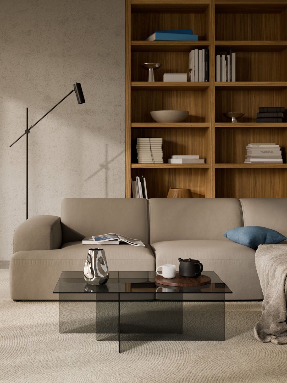 Lux Anouk Coffee Table in Glass (W 102 cm)