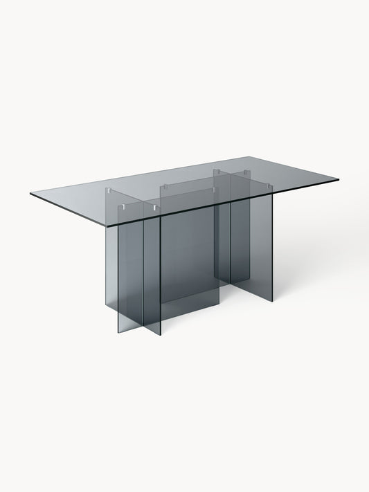 Lux Anouk Dining Table Made from Glass, 180 x 90 cm