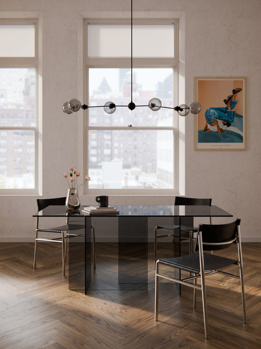 Lux Anouk Dining Table Made from Glass, 180 x 90 cm