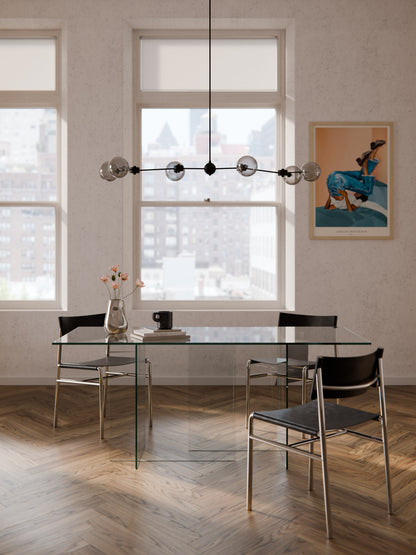 Lux Anouk Dining Table Made from Glass, 180 x 90 cm