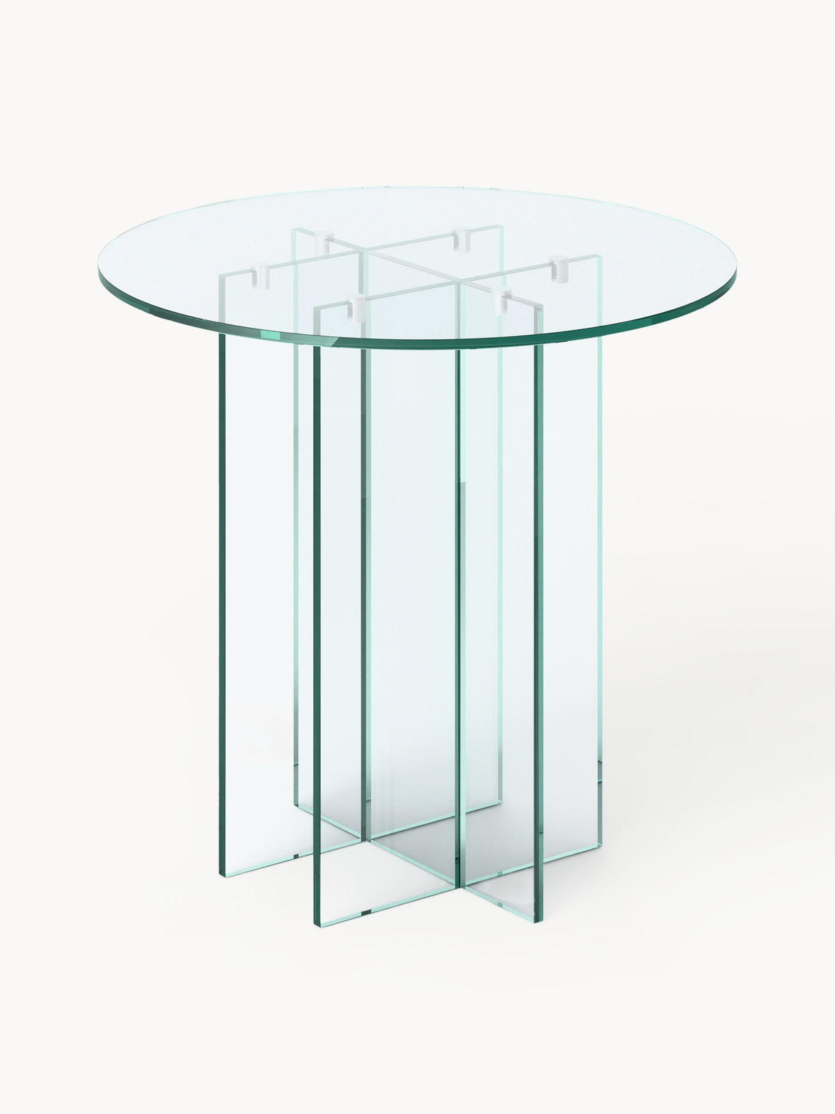 Lux Anouk Round Dining Table Made of Glass, in Various Sizes