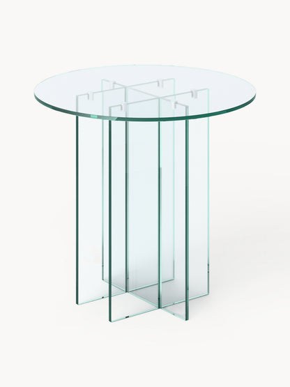 Lux Anouk Round Dining Table Made of Glass, in Various Sizes