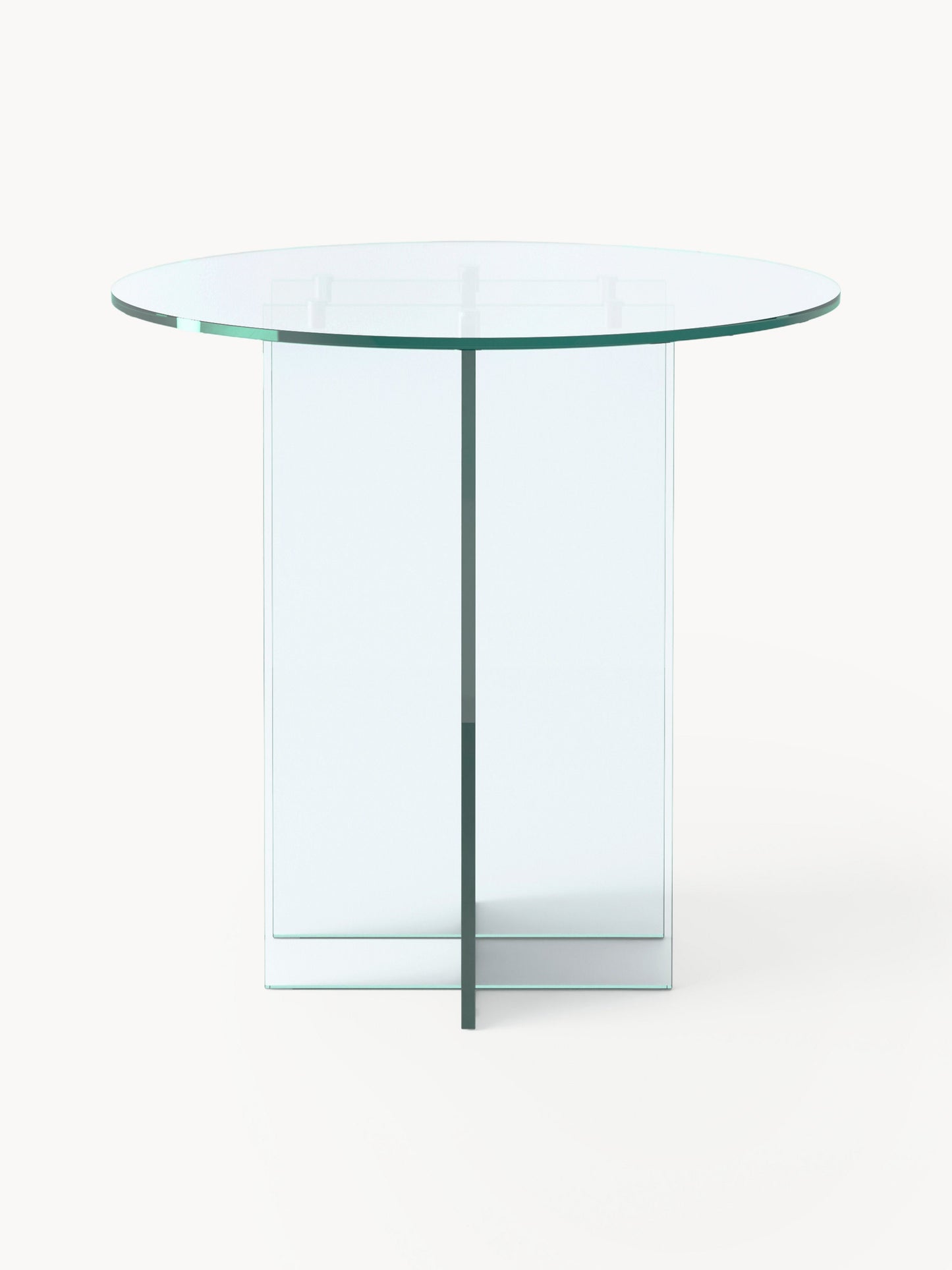 Lux Anouk Round Dining Table Made of Glass, in Various Sizes