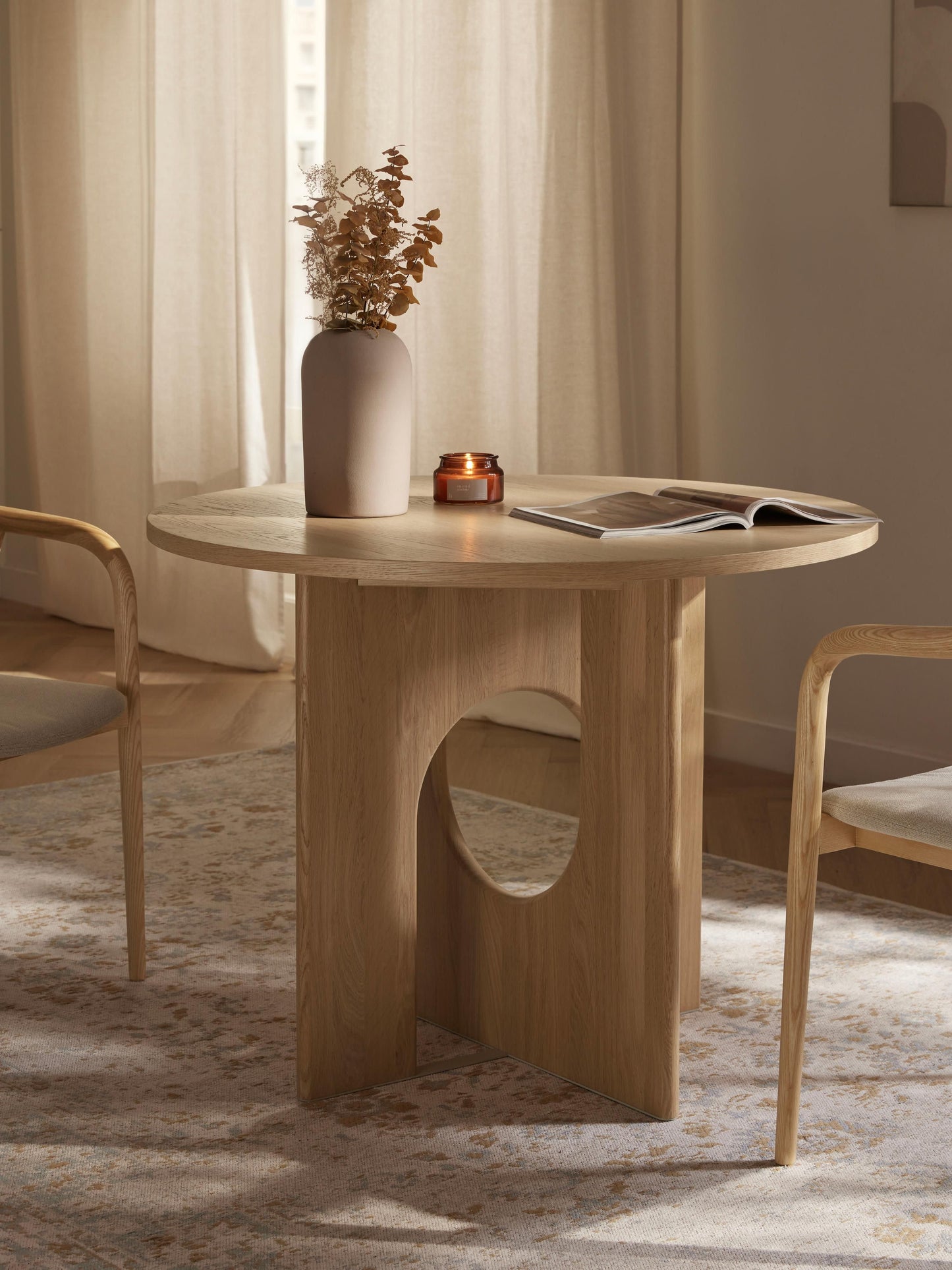 Lux Apollo Dining Table in Round Shape, Available in Various Sizes