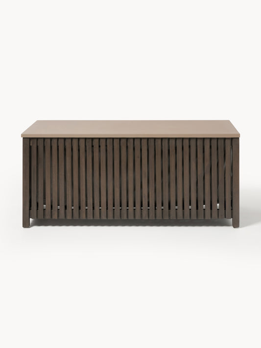 Lux Arkin Acacia Wood Garden Storage Box with Insert, Measuring W 129 cm