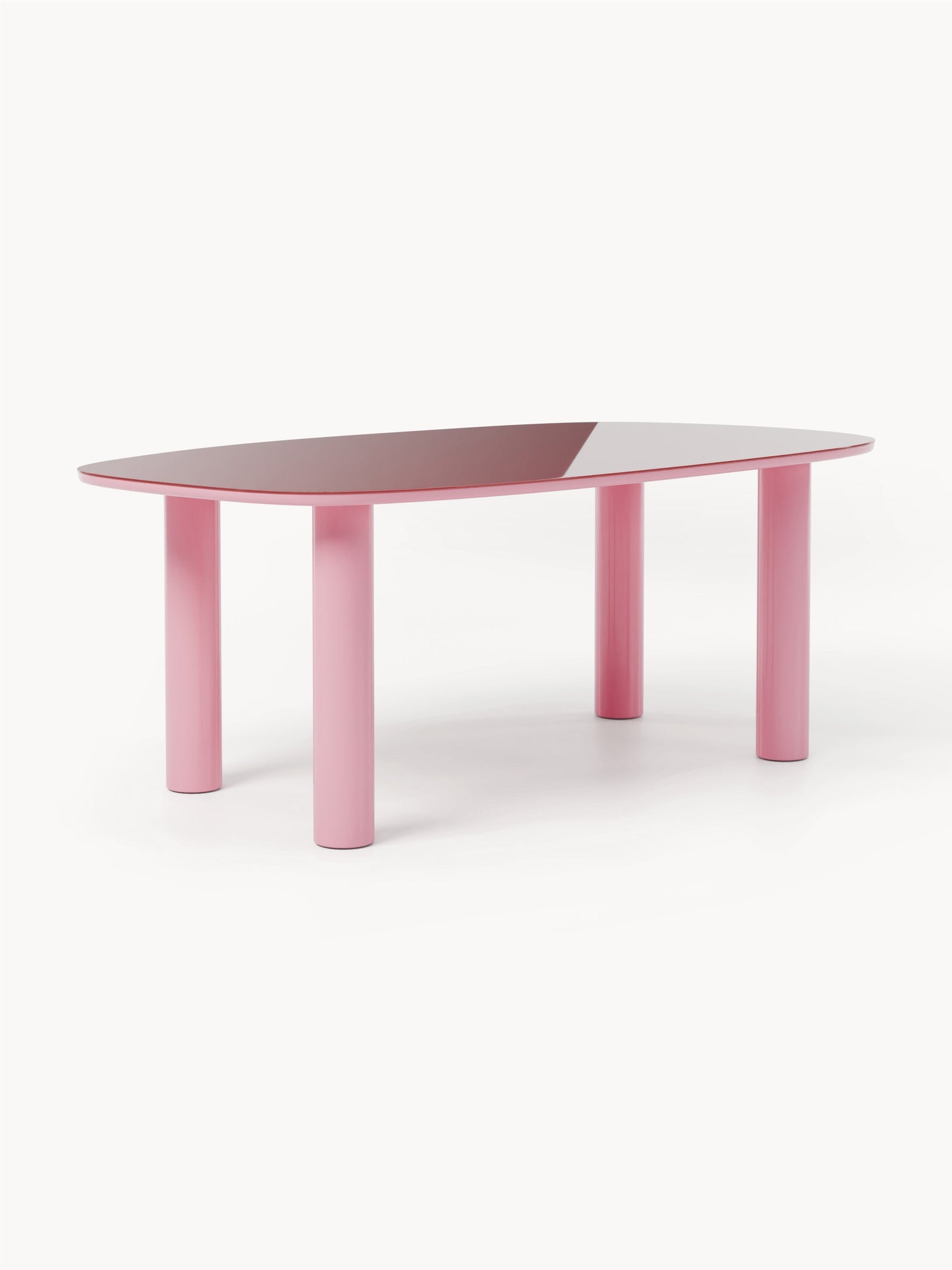 Lux Beni Organic Glass-Top Dining Table, 200 x 110 cm
