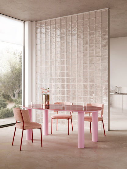 Lux Beni Organic Glass-Top Dining Table, 200 x 110 cm