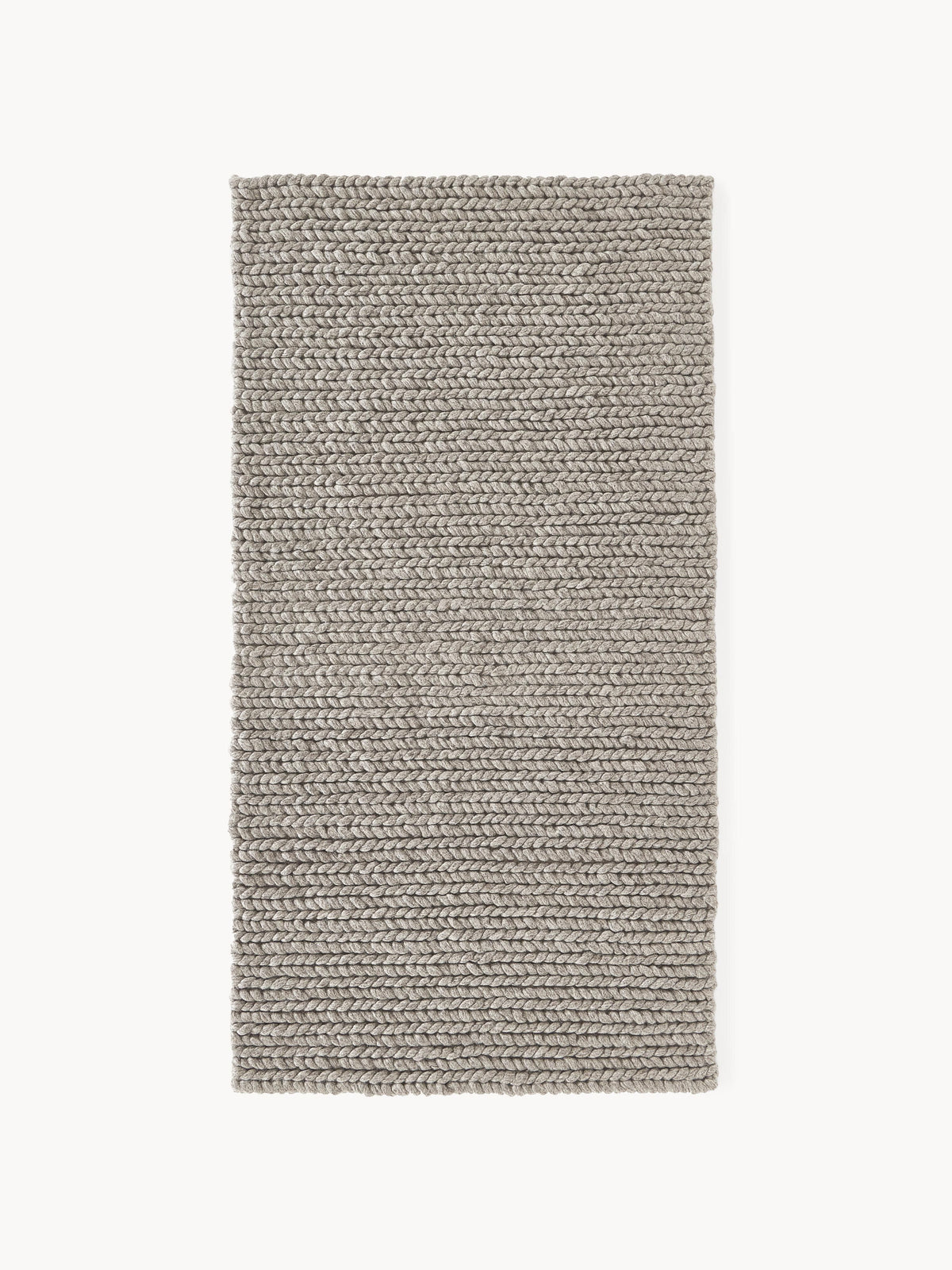 Lux Bruna Handmade Rug in Wool, Braided Texture