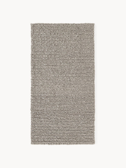 Lux Bruna Handmade Rug in Wool, Braided Texture