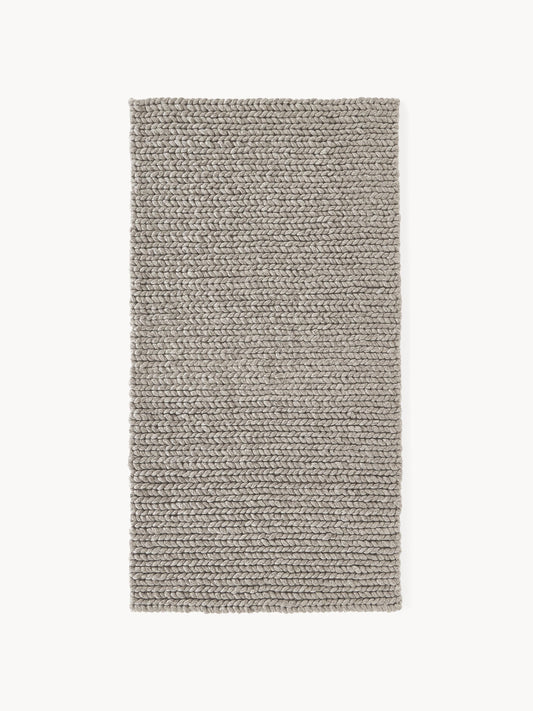 Lux Bruna Handmade Rug in Wool, Braided Texture