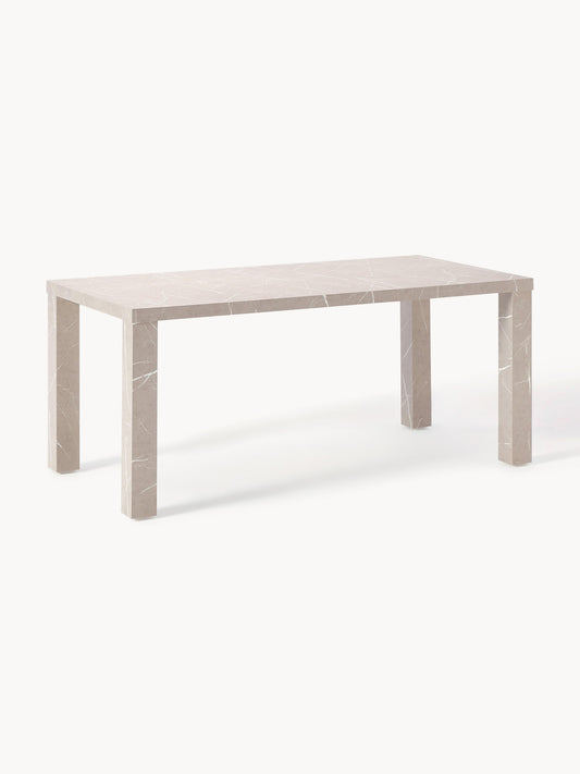 Lux Carl Marble-Look Dining Table, Measuring 180 x 90 cm