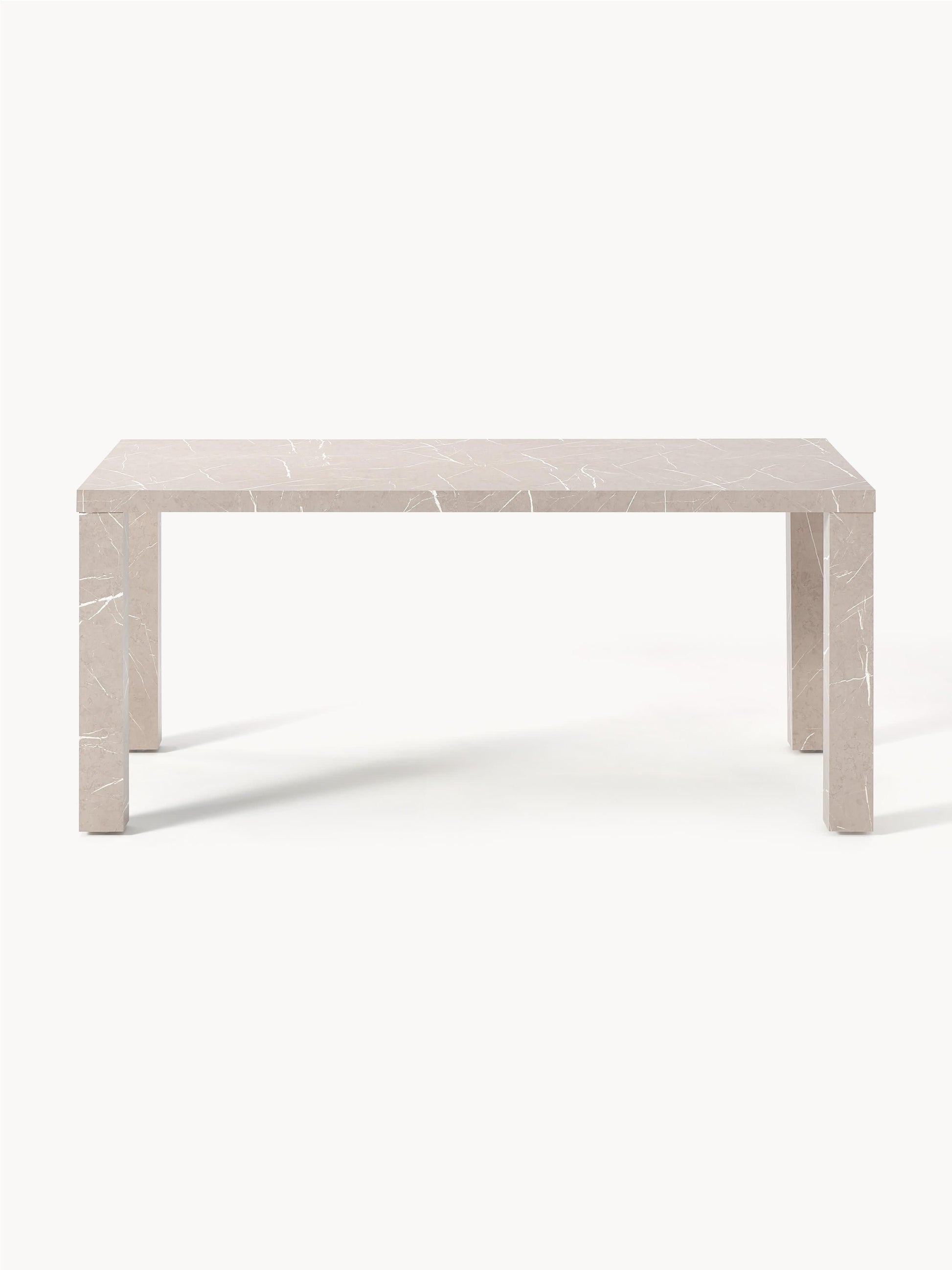 Lux Carl Marble-Look Dining Table, Measuring 180 x 90 cm
