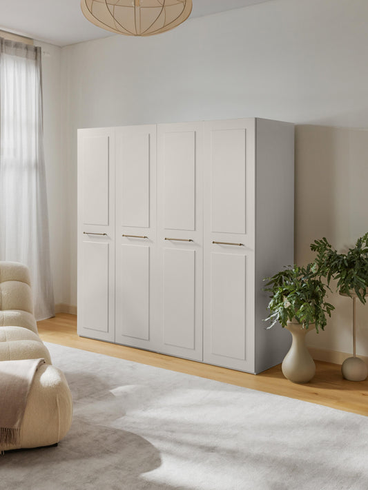 Lux Charlotte Modular Hinged-Door Wardrobe in Various Sizes, 200 cm Wide