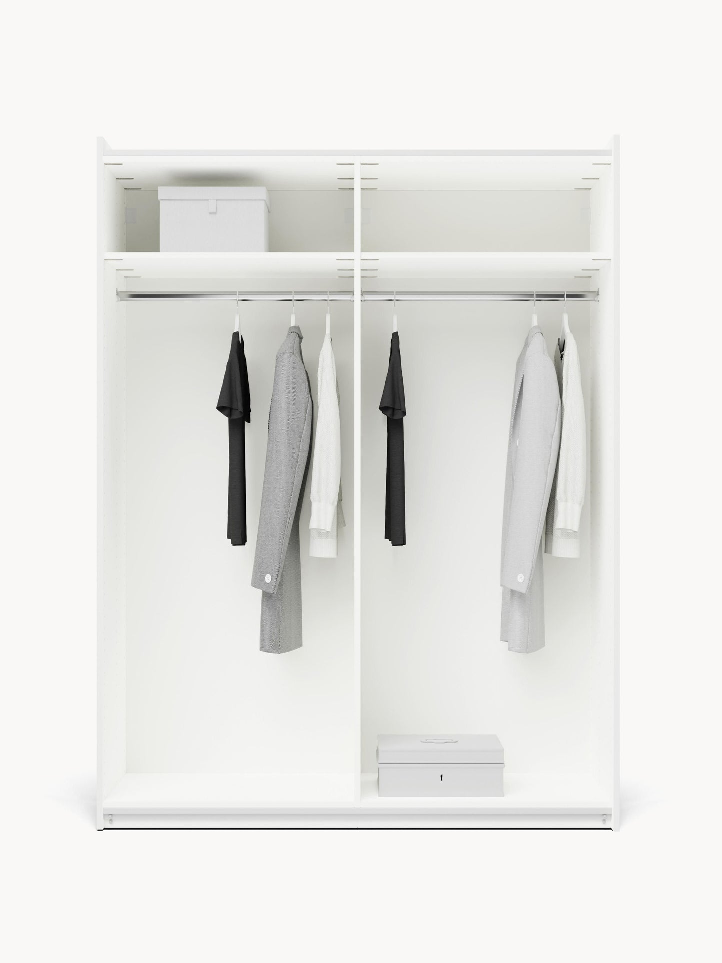 Lux Charlotte Modular Sliding-Door Wardrobe in Various Sizes, 150 cm Wide