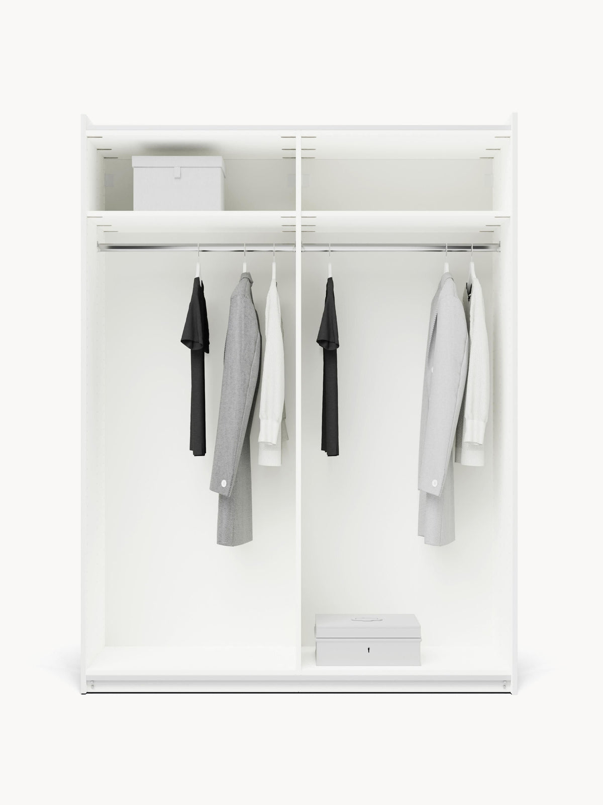Lux Charlotte Modular Sliding-Door Wardrobe in Various Sizes, 150 cm Wide