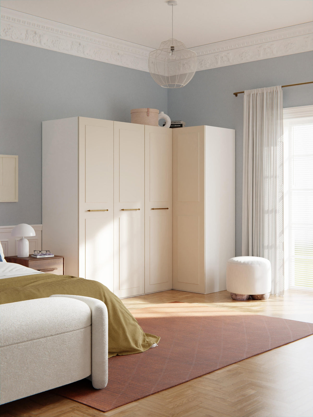 Lux Charlotte Modular Wardrobe for Corners, in Various Sizes, 215 cm Wide