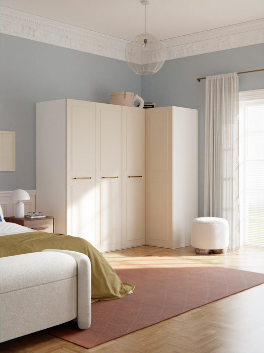 Lux Charlotte Modular Wardrobe for Corners, in Various Sizes, 215 cm Wide