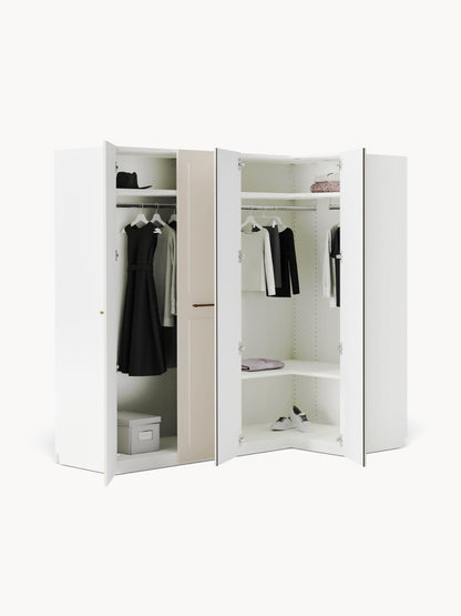 Lux Charlotte Modular Wardrobe for Corners, in Various Sizes, 215 cm Wide
