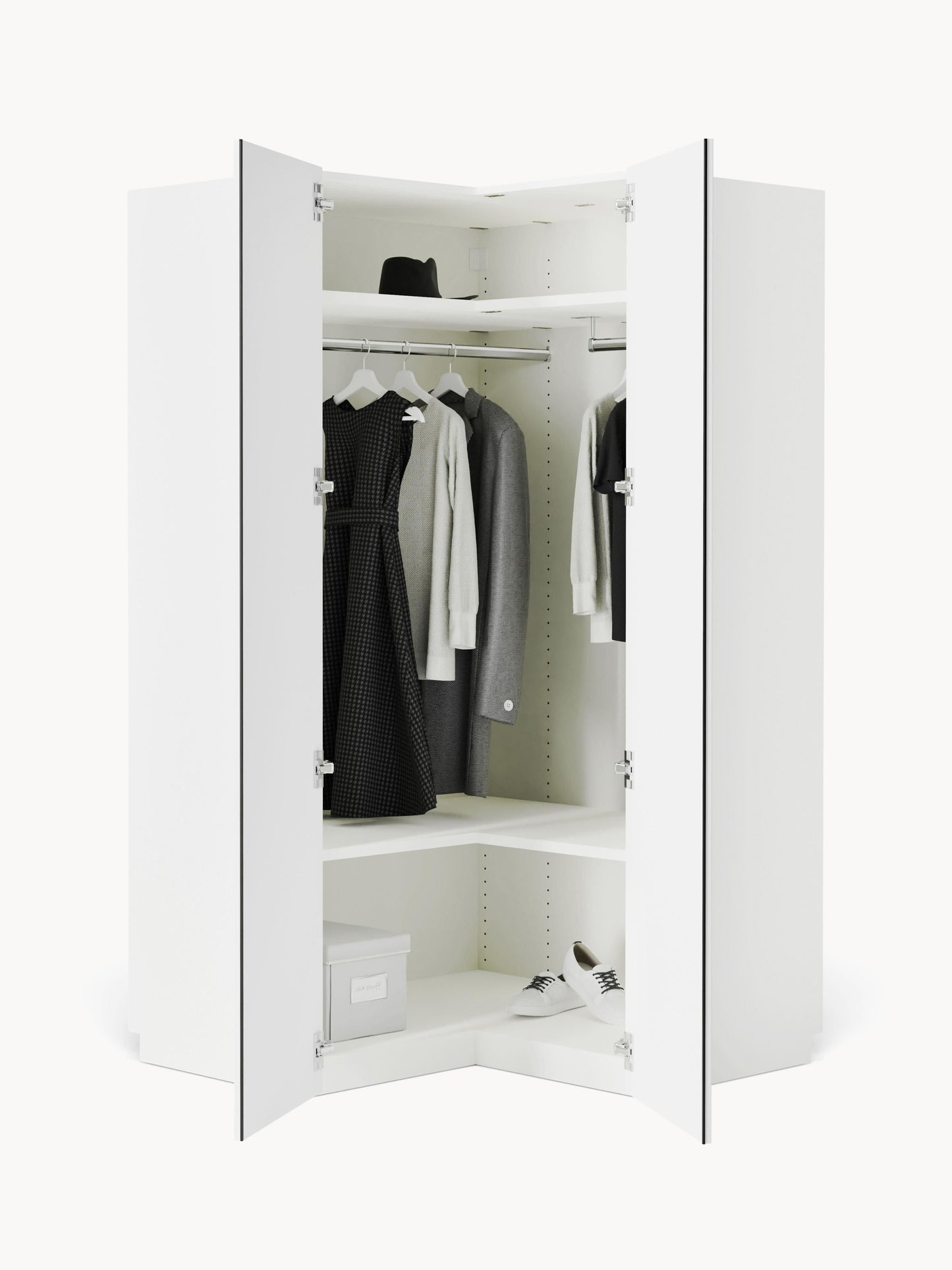 Lux Charlotte Wardrobe for Corners, Modular, 115 cm Wide