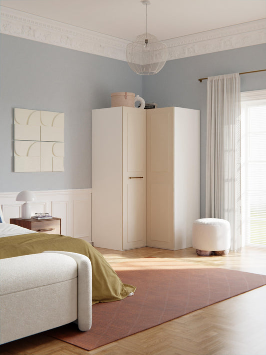 Lux Charlotte Wardrobe for Corners, Modular, 115 cm Wide