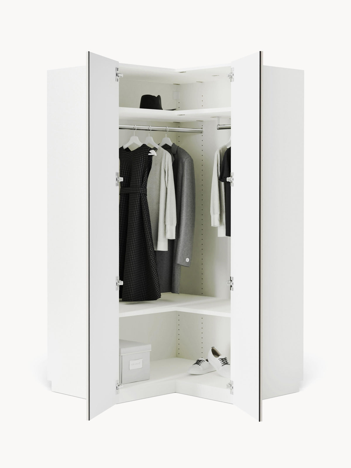 Lux Charlotte Wardrobe for Corners, Modular, 115 cm Wide