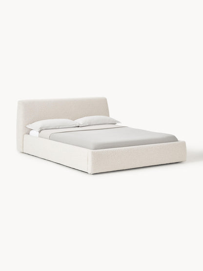 Lux Cloud Bouclé Bed, Upholstered