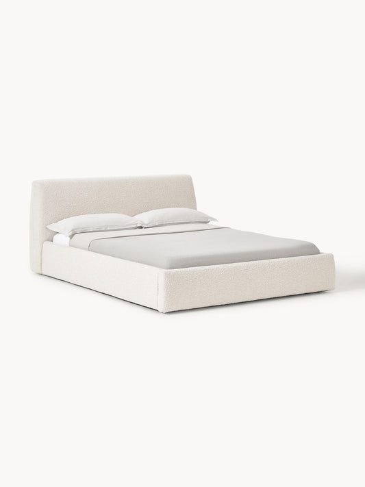 Lux Cloud Bouclé Bed, Upholstered
