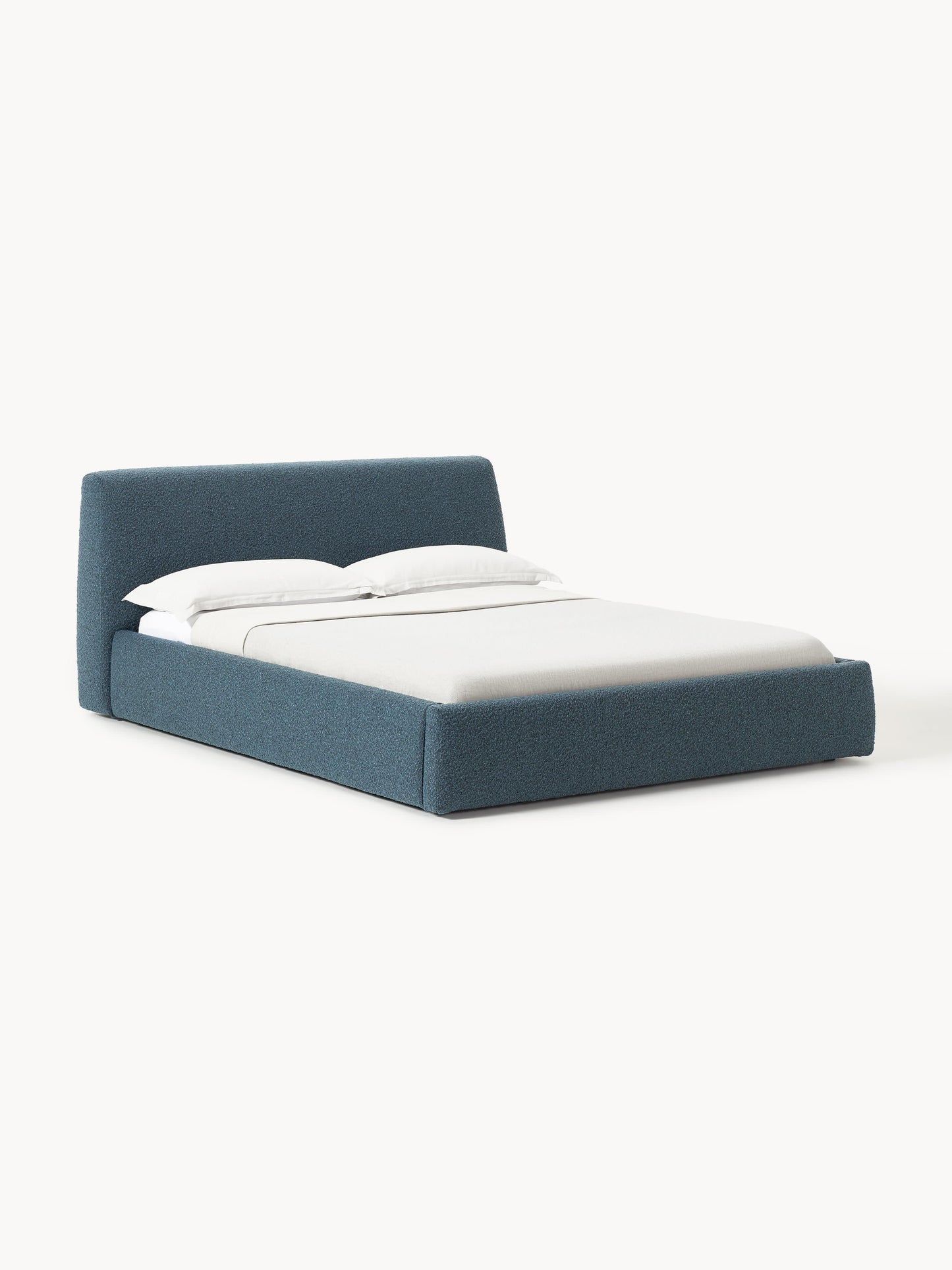 Lux Cloud Bouclé Bed, Upholstered
