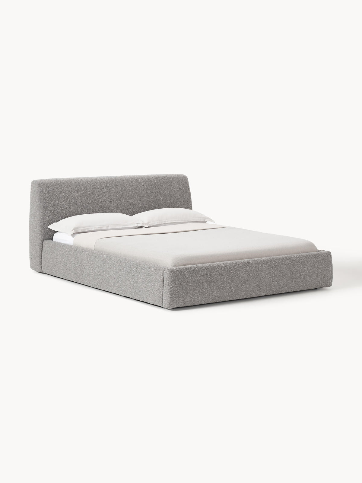 Lux Cloud Bouclé Bed, Upholstered