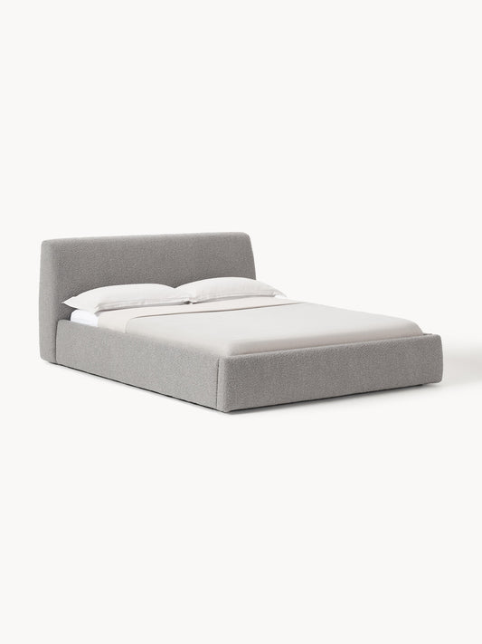 Lux Cloud Bouclé Bed, Upholstered