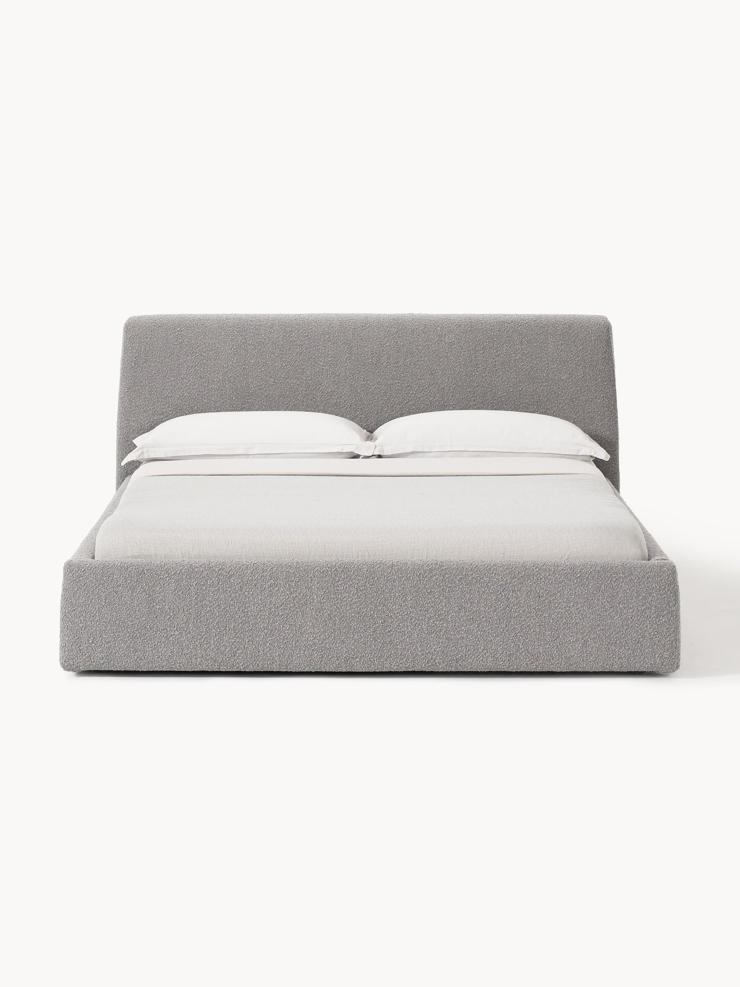 Lux Cloud Bouclé Bed, Upholstered