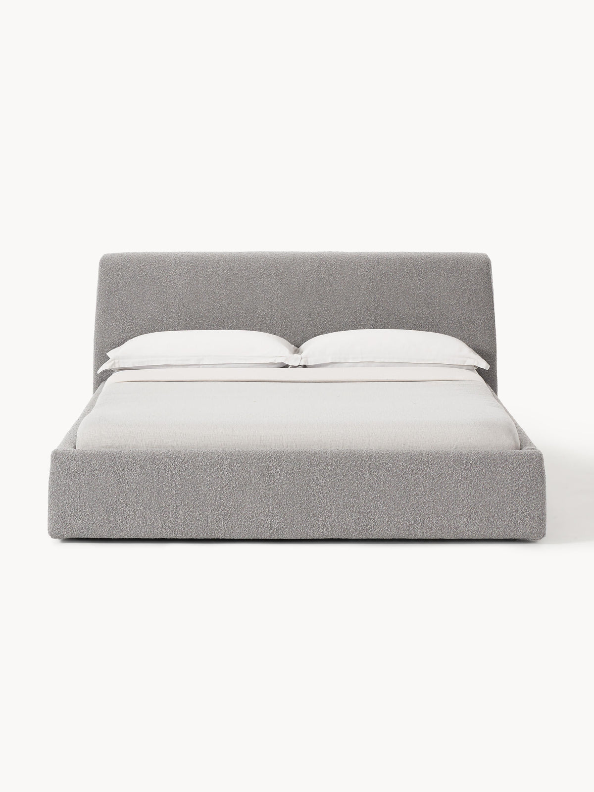 Lux Cloud Bouclé Bed, Upholstered