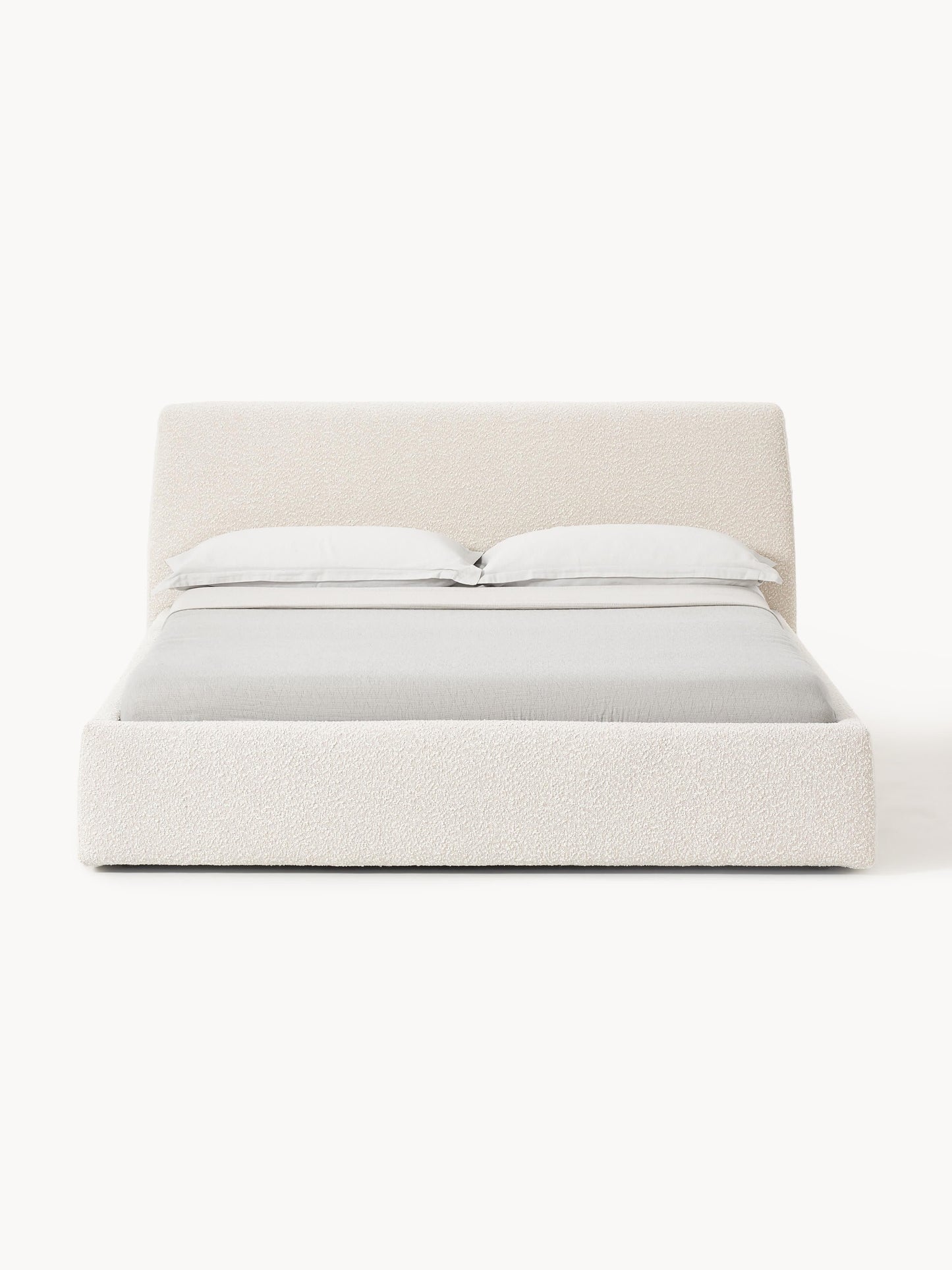 Lux Cloud Bouclé Bed, Upholstered