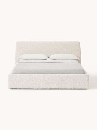 Lux Cloud Bouclé Bed, Upholstered